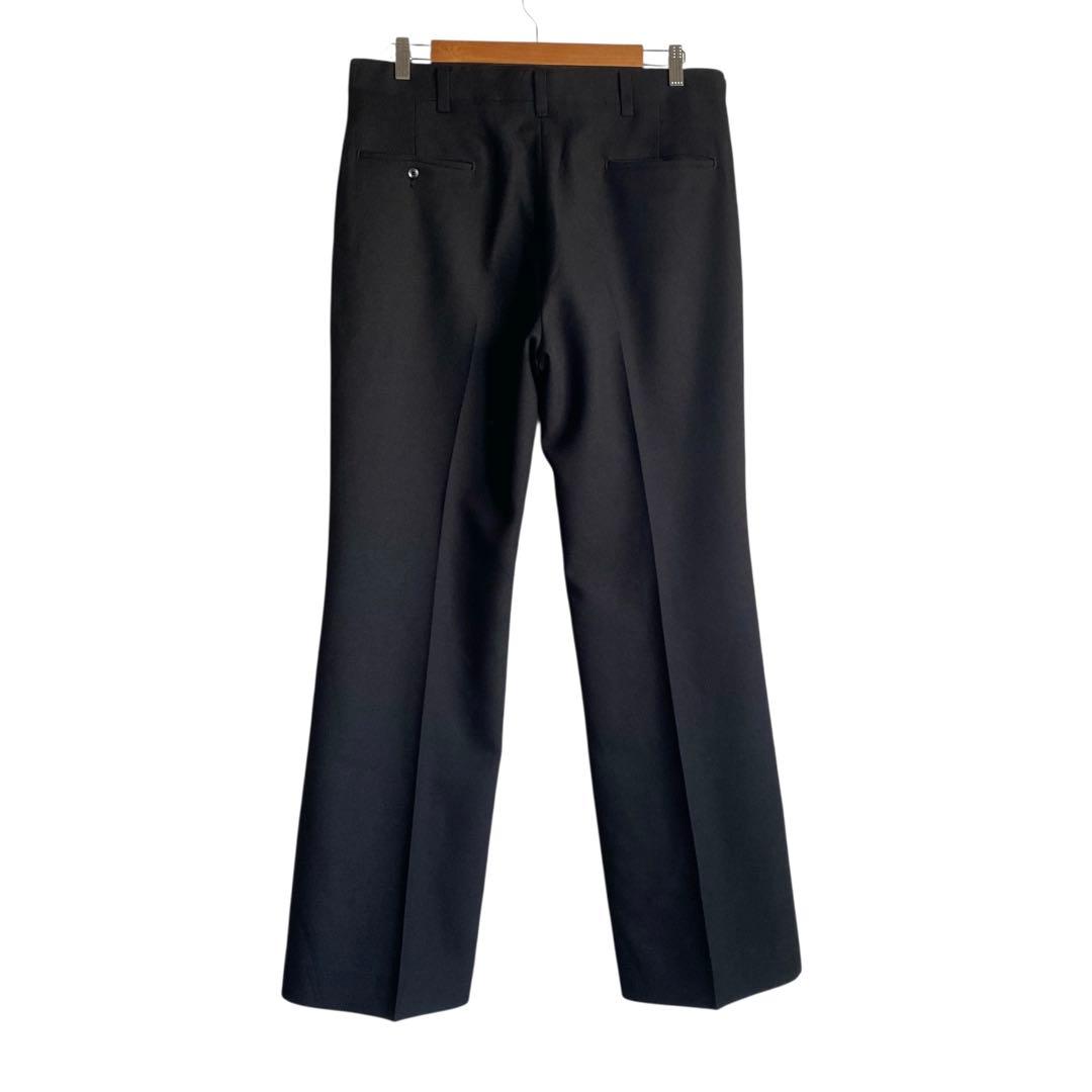 80s USA製　HAGGAR アクションスラックス ブラック w35相当 黒