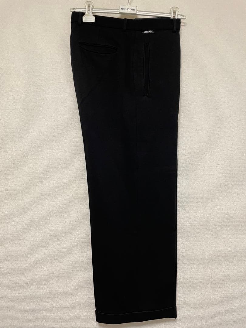 レーヨン  Gianni Versaceワイドパンツスペアボタン付き