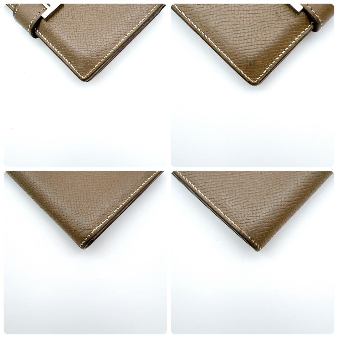 【極美品】エルメス ベアンミニ カードケース エトゥープ 名刺入れ A765