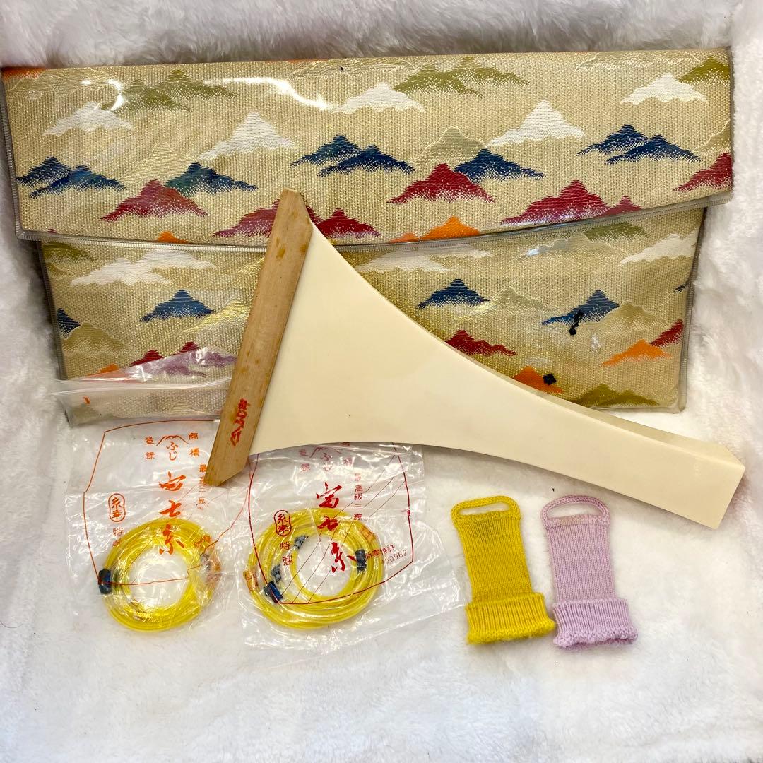 最高級品　天然素材　三味線　撥　バチ　開き約11cm　長唄　地唄　津軽　ケース