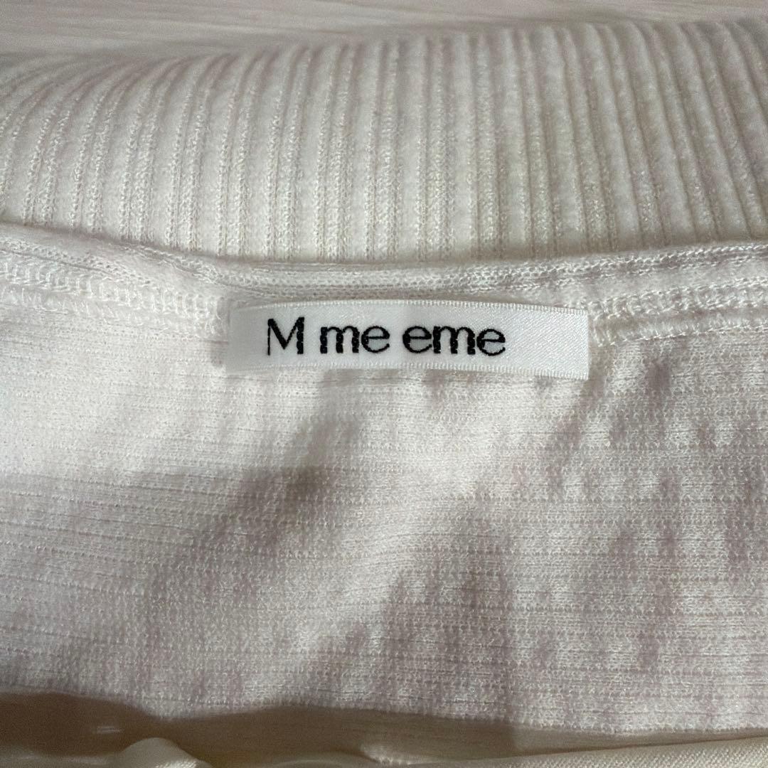 M me eme エムミーエメ　クロスチュールフレアミニワンピース　アイボリー