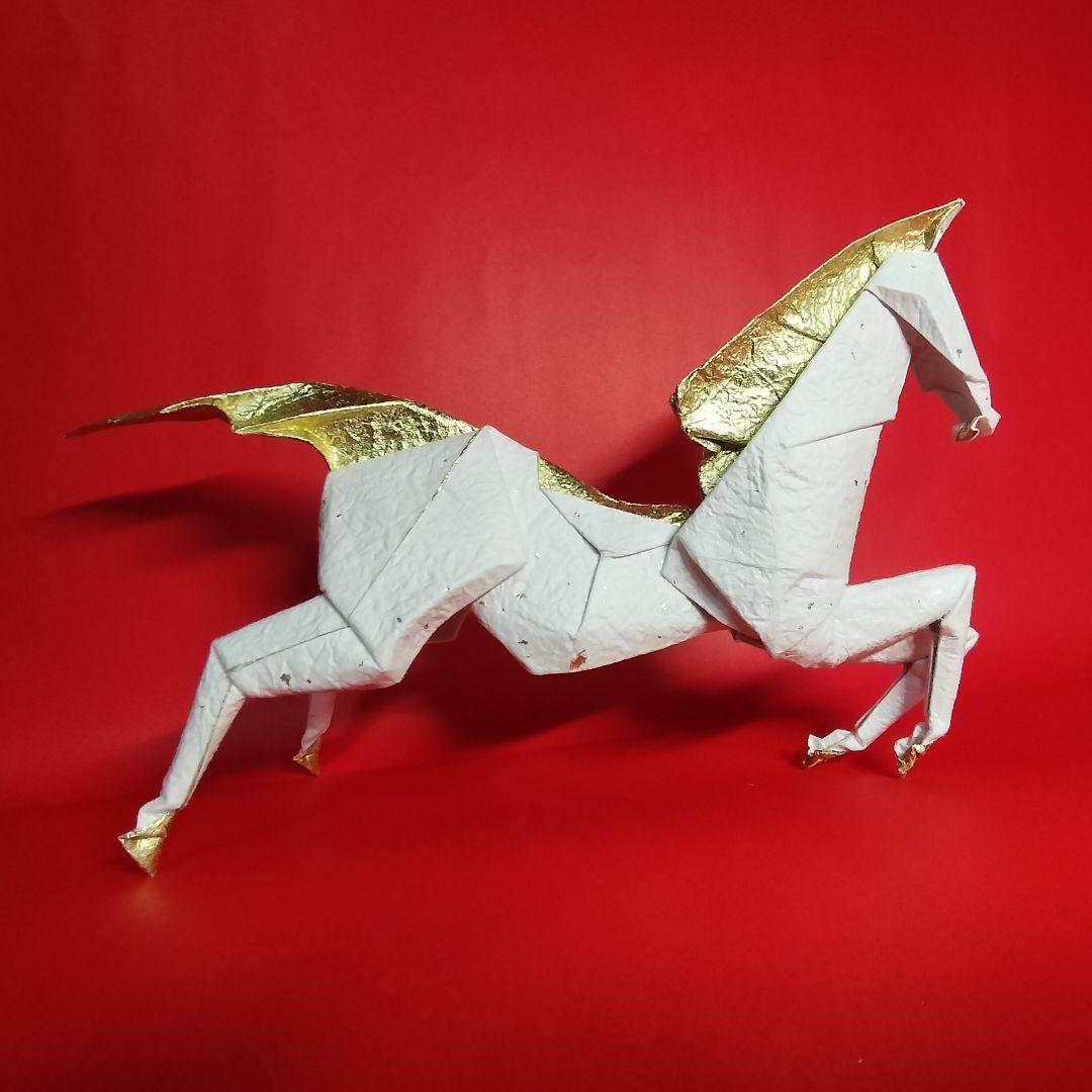 創作折り紙　（0039）干支の馬　【ナポレオン・ホース】【いいくんママ】