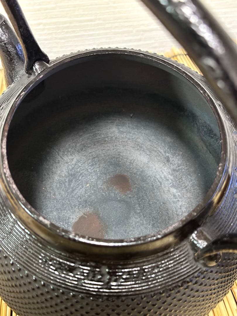 未使用、保管品　南部長寿堂造　１５型　鉄瓶　南部鉄瓶　南部鉄器　調理器具