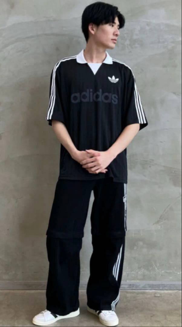 Adidas 襟付きゴーリートップ ブラック M