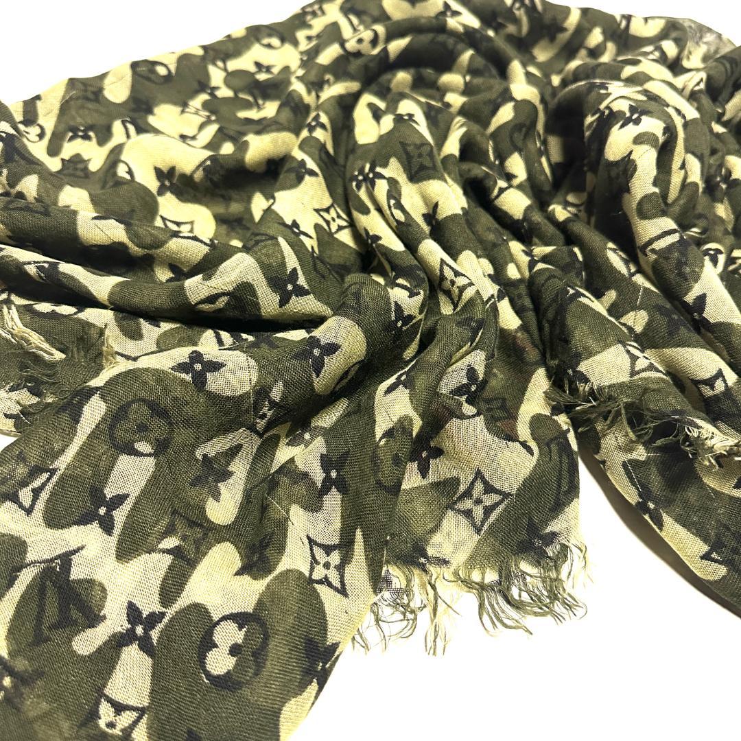 【超希少】Louis Vuitton ルイヴィトン 村上隆 スカーフ カモフラ