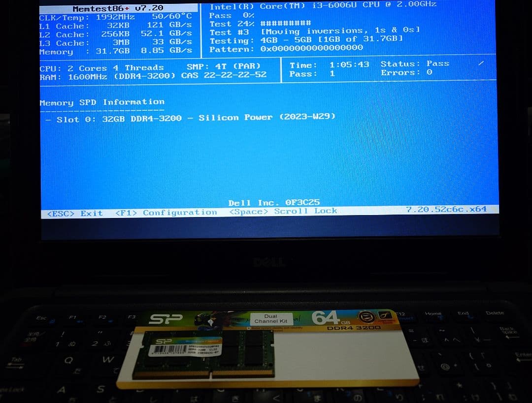 SP DDR4 32×2 64GB 3200 メモリ SO-DIMM 動作確認済