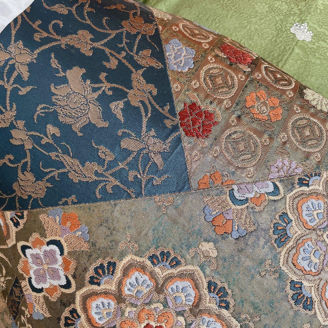 色無地　フルセット　グリーン　躾糸付き　地紋　入学式　シンプル　礼装　I10