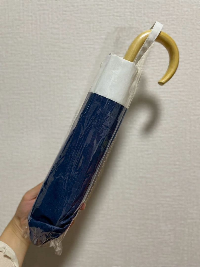 【新品未使用】COKAGE+ 2段 折りたたみ傘 晴雨兼用傘 デニムブルー