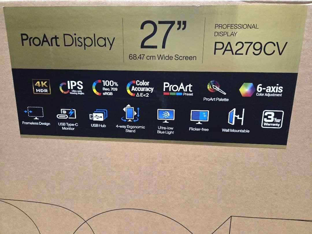 ASUS ProArt PA279CV 27インチディスプレイ