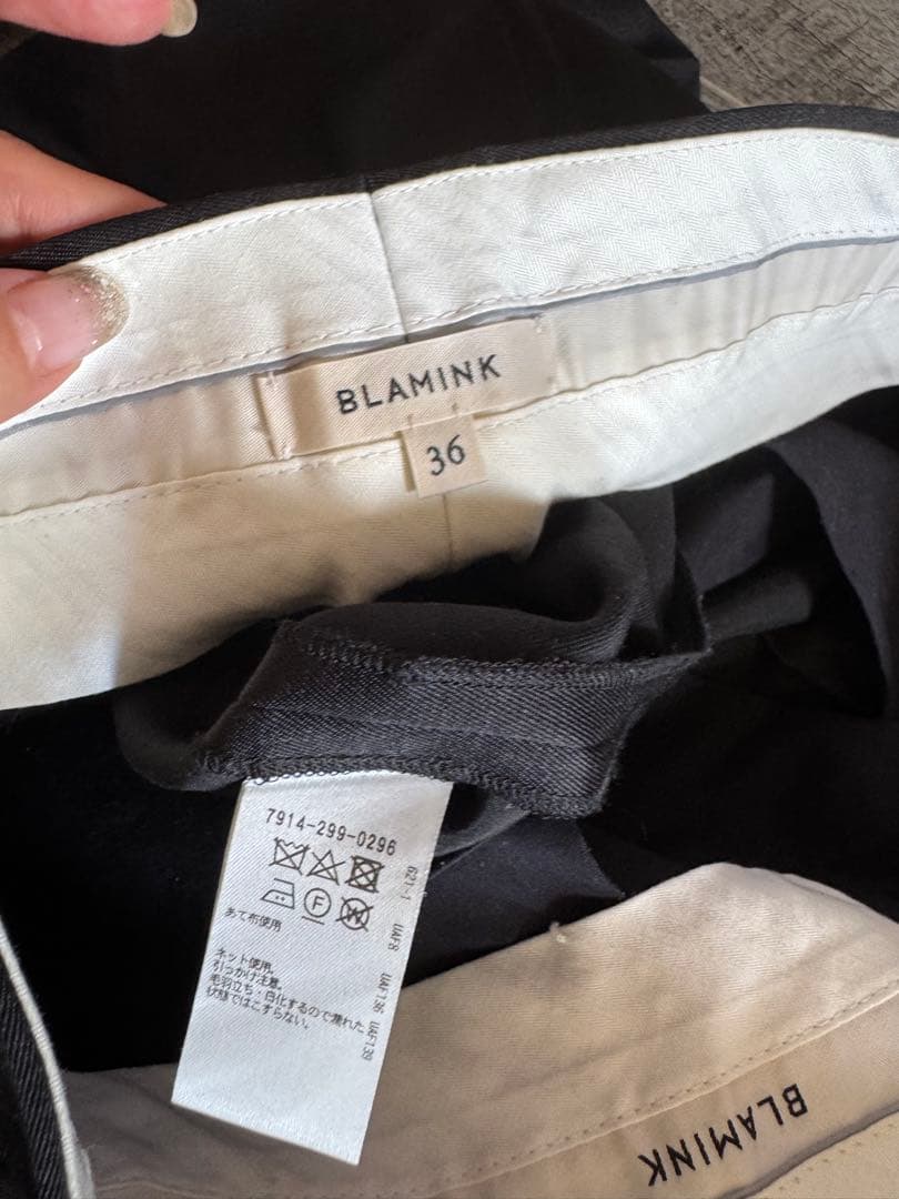 BLAMINK タックショートハーフパンツ 36 ブラック'22Pre
