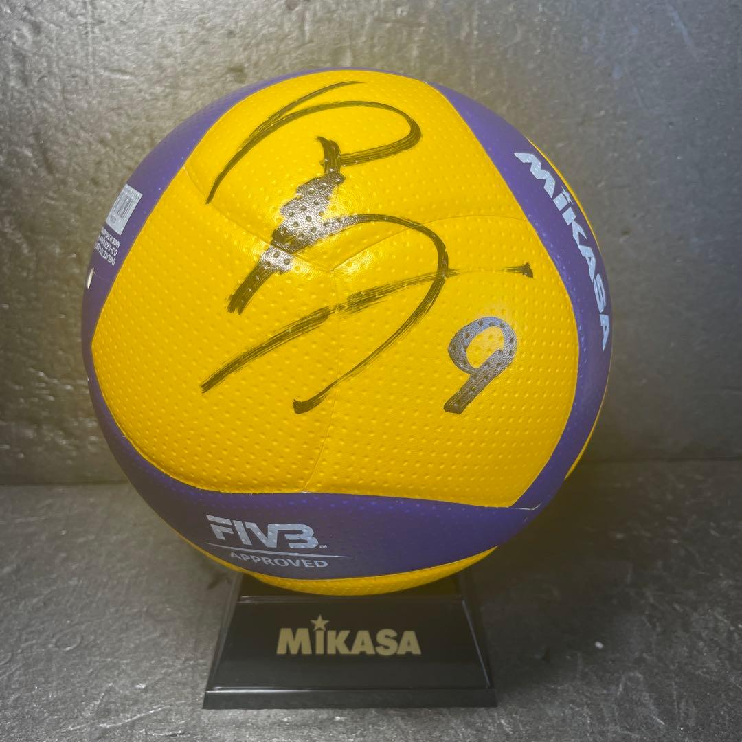 レア商品 Mikasa V200W 5号球 バレーボール 富田将馬選手サイン入り