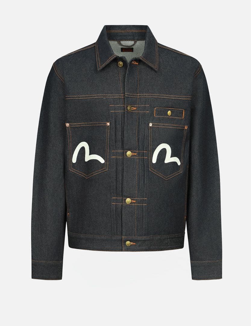 EVISU カモメプリントリラックスフィットデニムジャケット