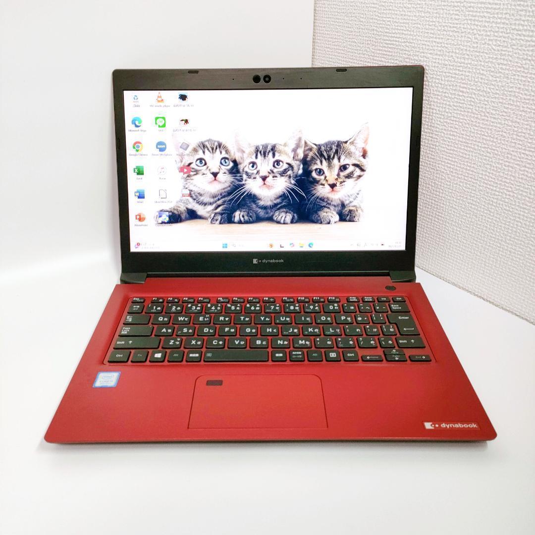 第8世代i5✨️Win11/SSD/小型軽量/カメラ付き赤ノートパソコン/東芝