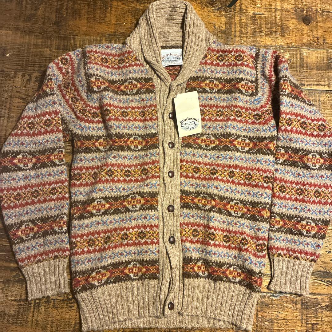 Jamieson's フェアアイル柄カーディガン　サイズ38