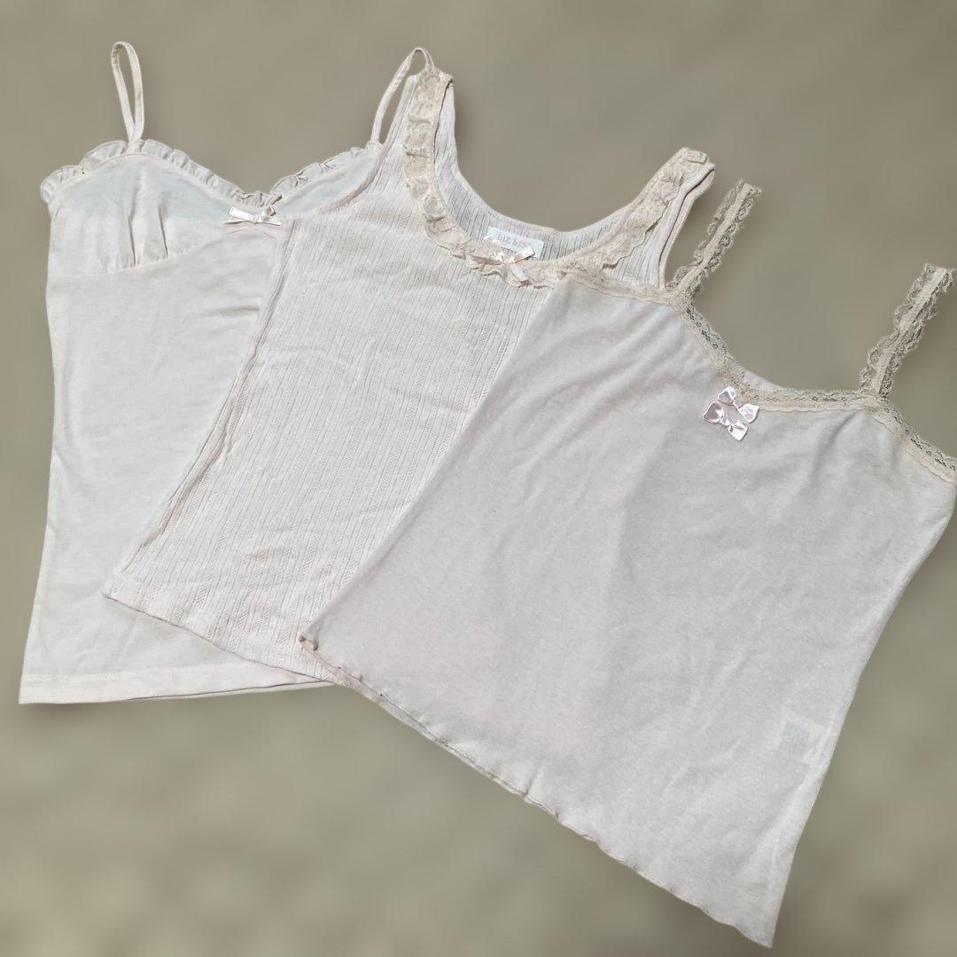 希少LIZ LISA キャミソールピンク3枚セット