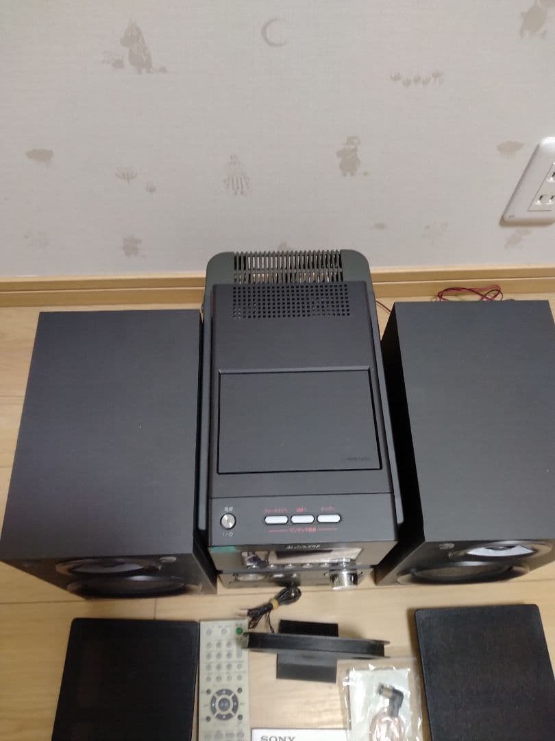 ④美品SONY CD・MD・カセットデッキ コンポ cmt-m35wm ソニー