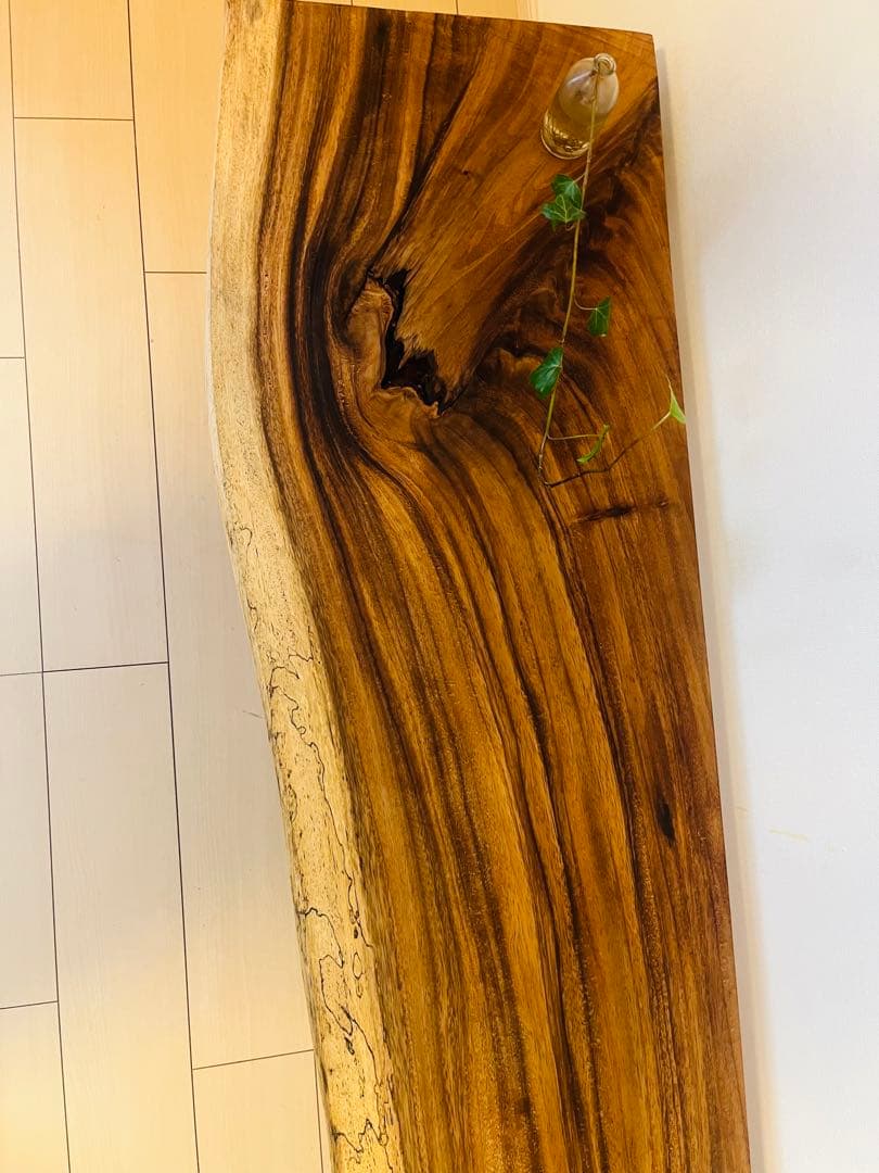 一枚板テーブル　カウンター　テレビ台　モンキーポッド　ローテーブル