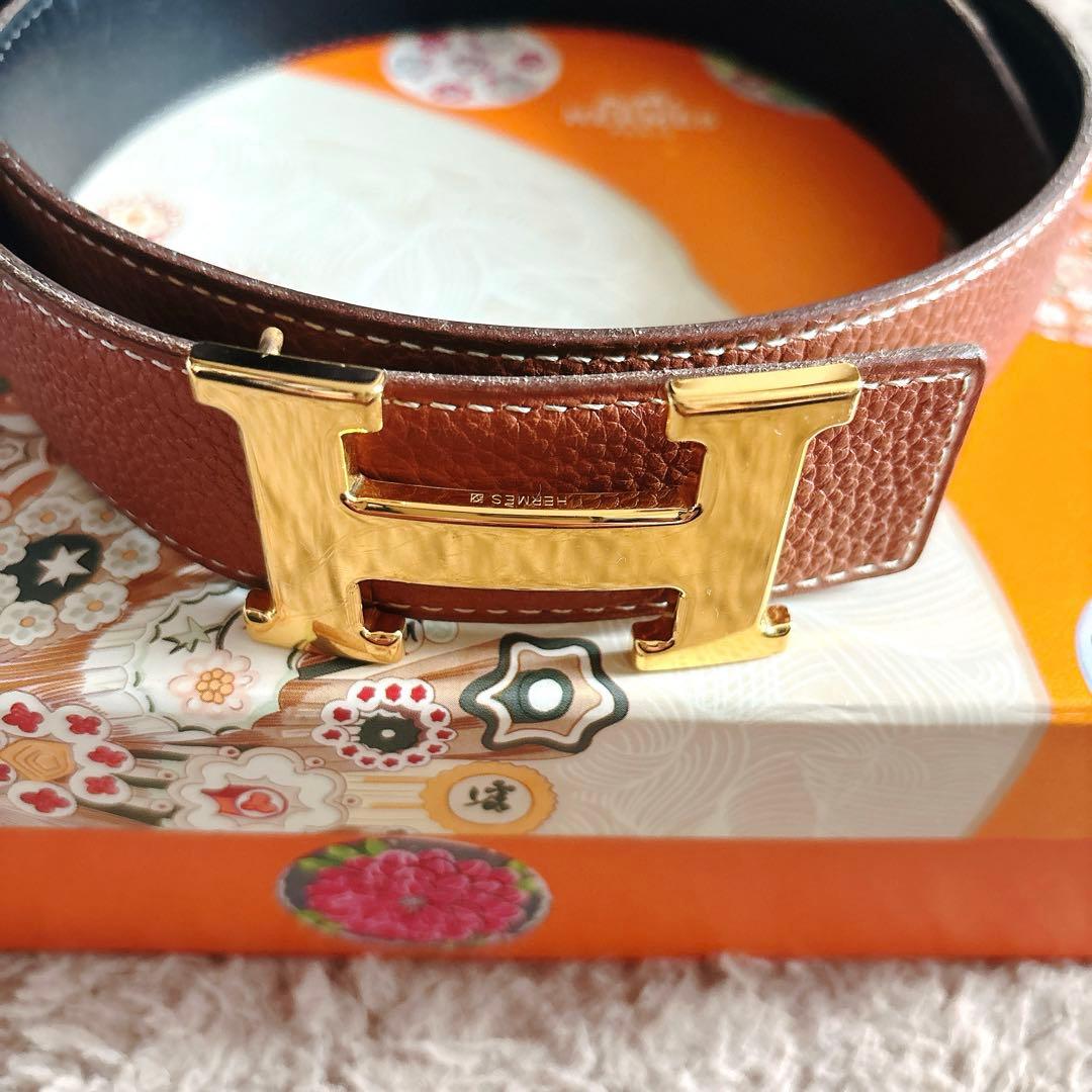 Mikaaa♡•*¨*•.¸♬︎HERMES ブラウンレザーベルト