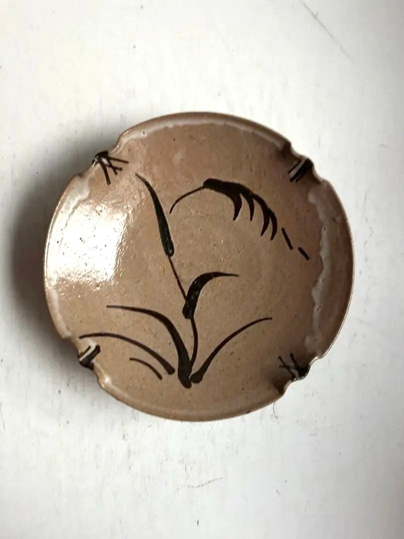 376 田中佐次郎 山瀬窯 絵唐津菓子器 ② 唐津焼 茶道 茶道具 未使用 希少