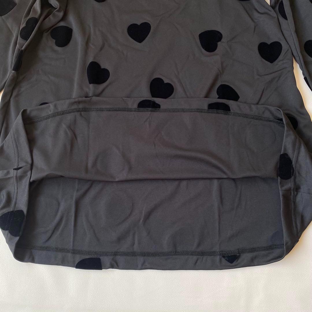 【新品未使用】コムデギャルソン　ハート カットソー　フロッキー加工　2017SS