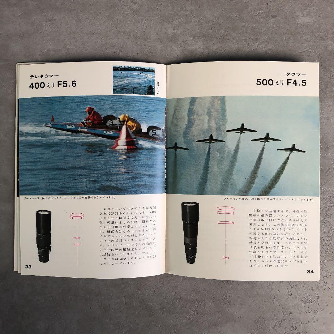 アサヒ　ペンタックス　タクマーレンズ　 使用説明書　1971年　1冊限り！