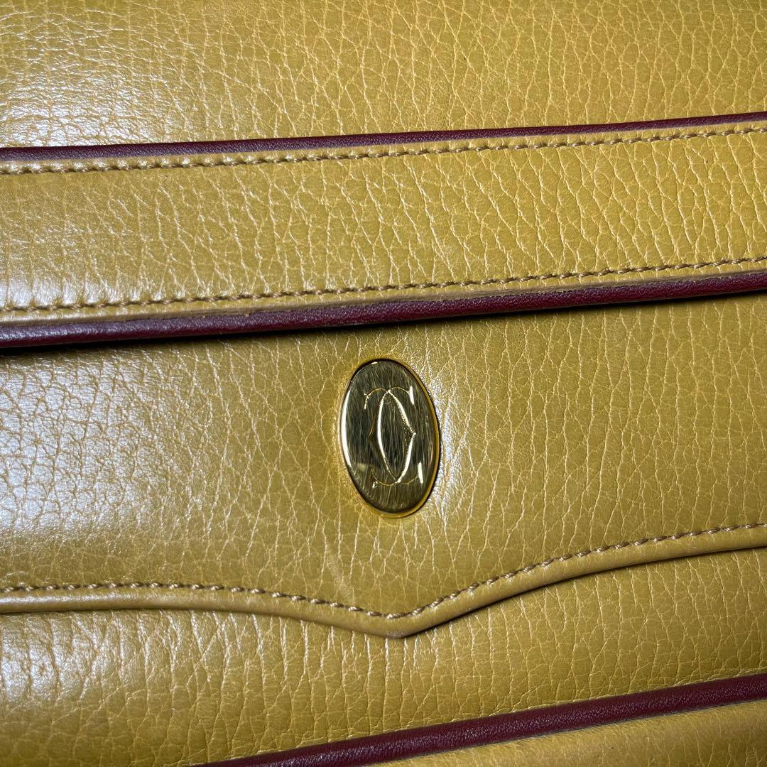 カルティエ⭐️  マスト カーフ レザー セカンド クラッチ バッグ