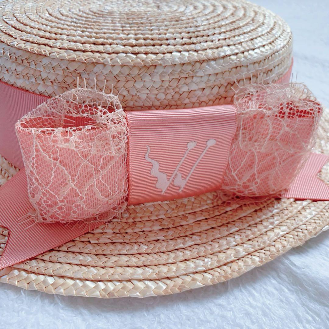 【新品タグ付】pameopose パメオポーズ リボン カンカン帽 帽子