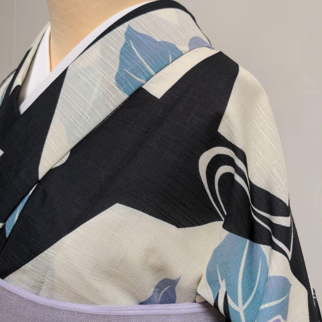 太陽様　確認用！浴衣 黒白幾何学模様 薄紫　ゆかた　Mサイズ