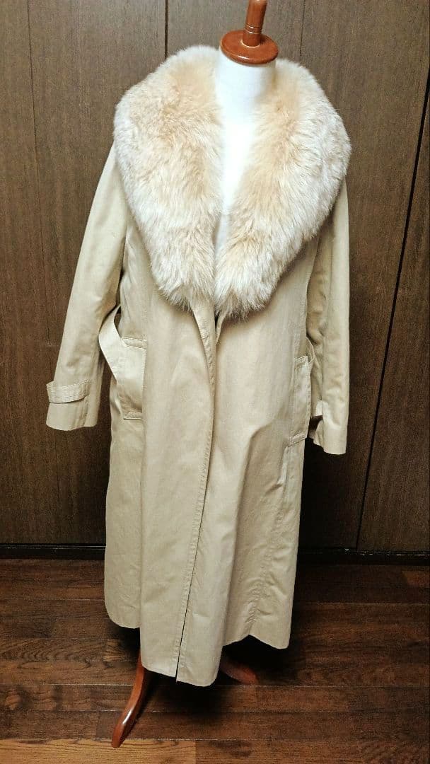 ひまわり　岐阜毛被 リアルファーライナー付 トレンチコート 13号