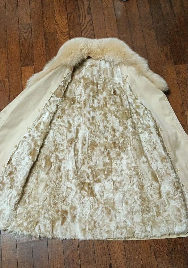 ひまわり　岐阜毛被 リアルファーライナー付 トレンチコート 13号