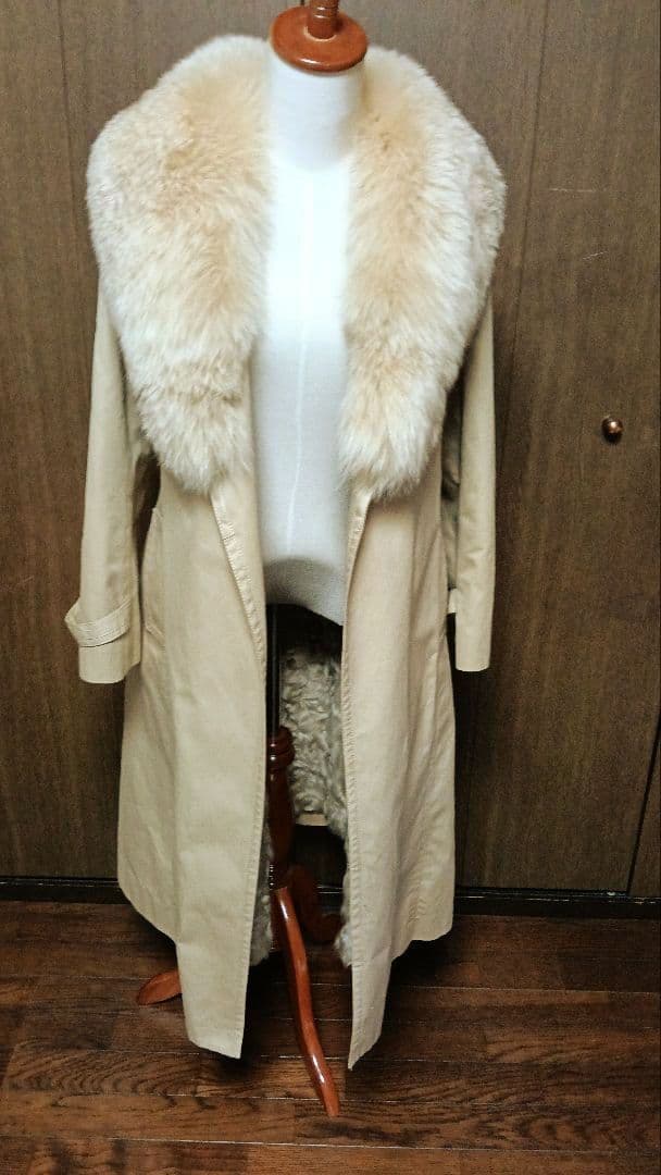 ひまわり　岐阜毛被 リアルファーライナー付 トレンチコート 13号