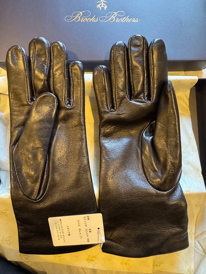 【新品未使用】Brooks Brothers 手袋 黒 ブルックスブラザーズ