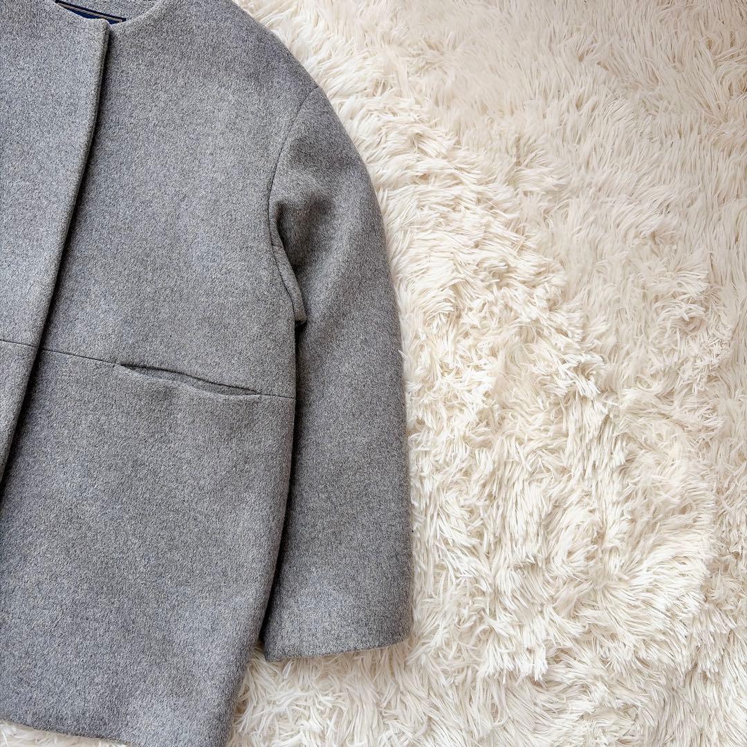 ジャーナルスタンダードレリューム　スーパーファインビーバークルーネックコート