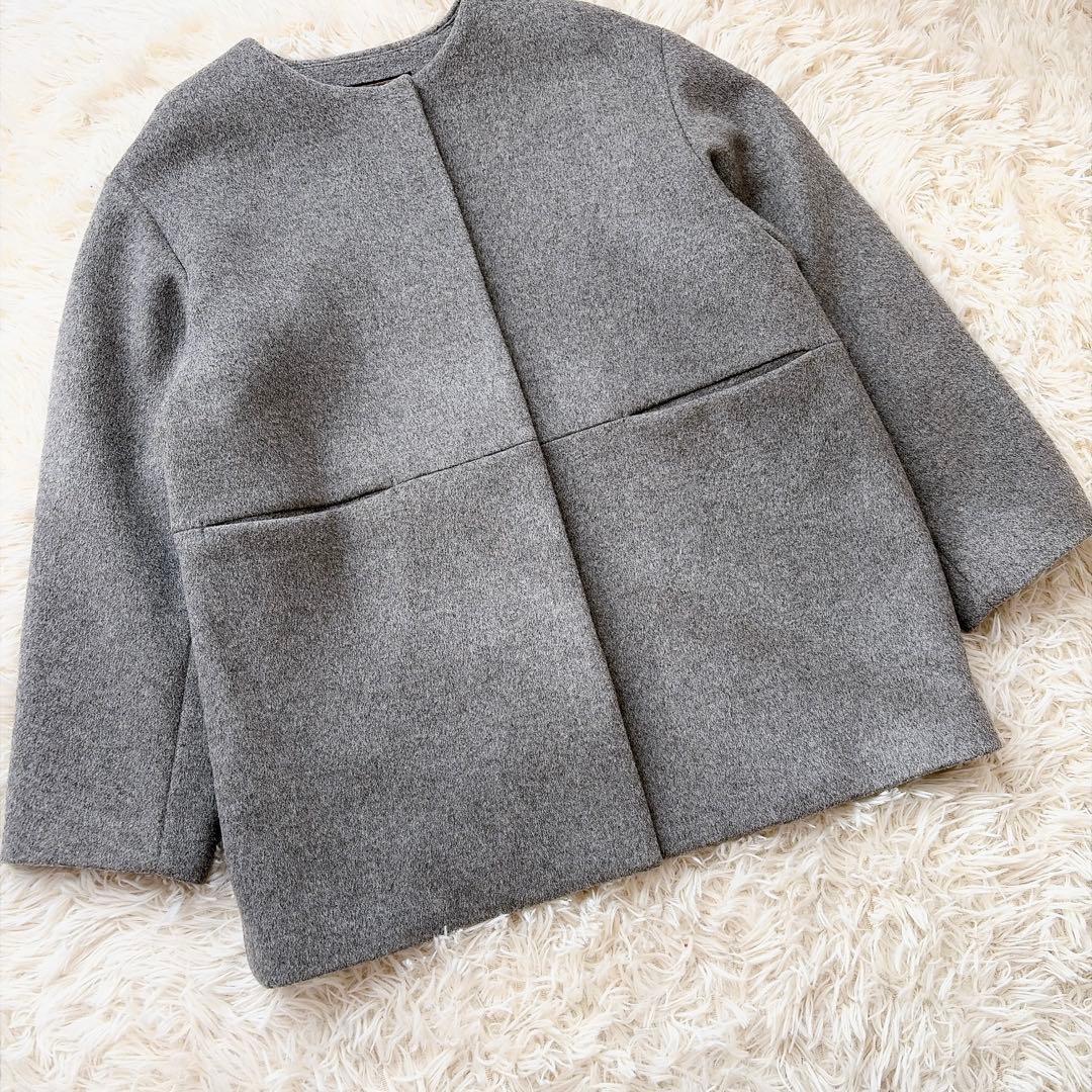 ジャーナルスタンダードレリューム　スーパーファインビーバークルーネックコート