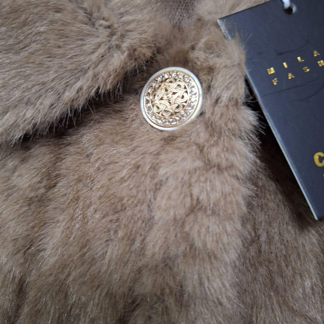 新品極美品可愛い❤ミンク 80％カシミヤ20％ファーコート 毛皮 厚手 イタリア