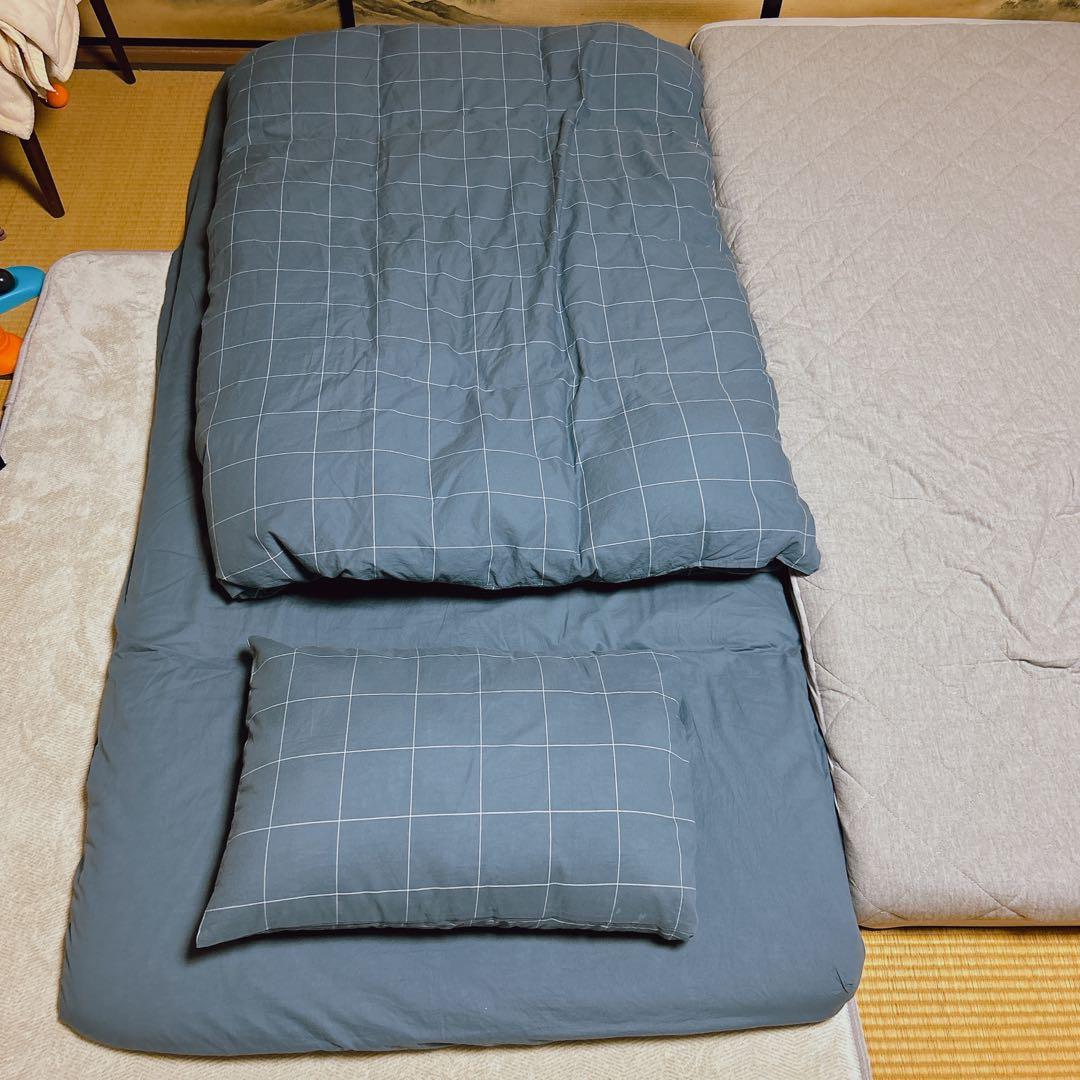 無印良品　防ダニ　寝具３点セット　カバー付き　シングル