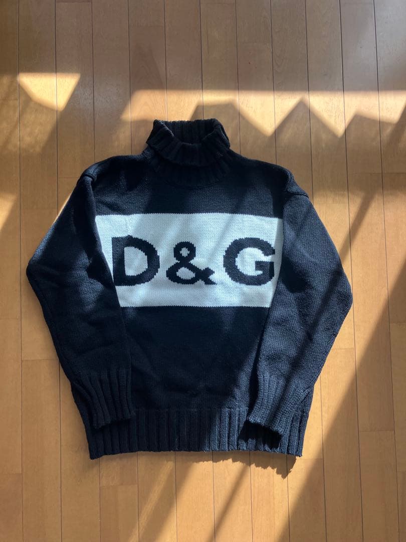 美品 DOLCE&GABBANA ドルガバ ニット タートルネック 黒 ブラック