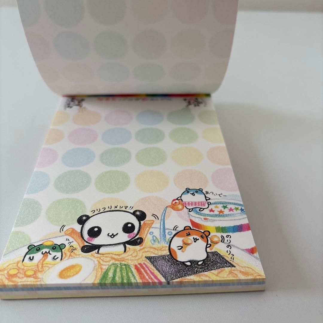 公*o様 なるとパンダヌードル メモ帳　カミオジャパン　ハムスター　平成レトロ