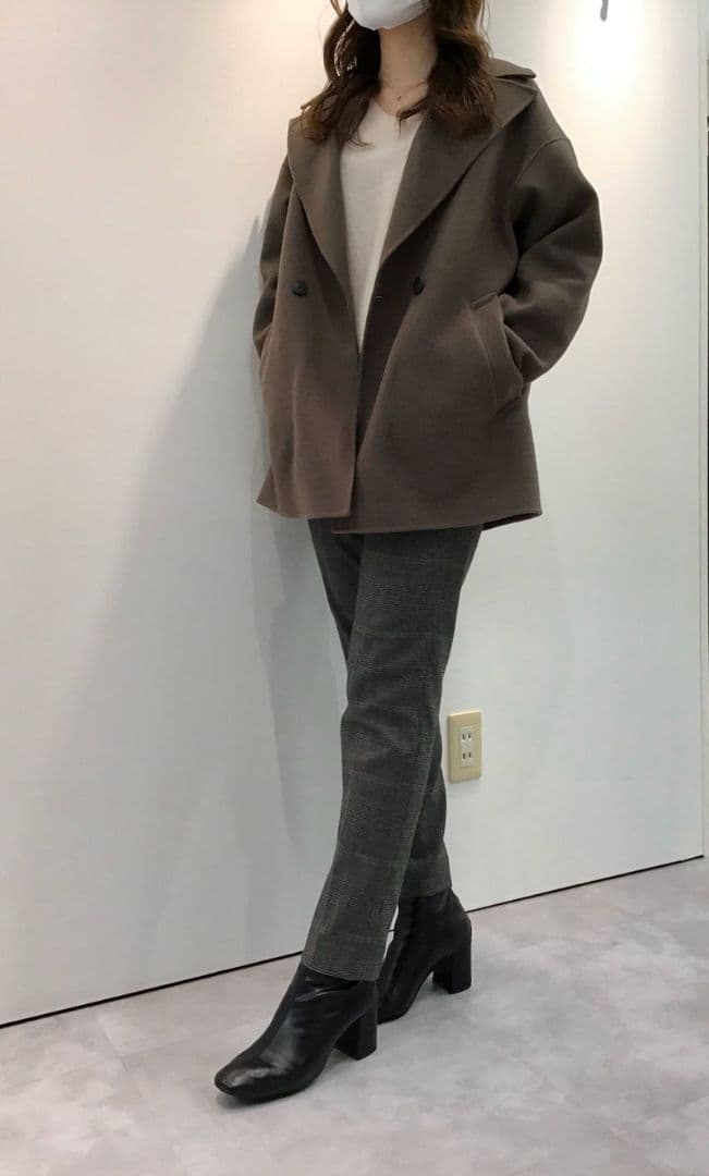 【状態良好】ロートレアモン ハーフ ウールリバーコート 38