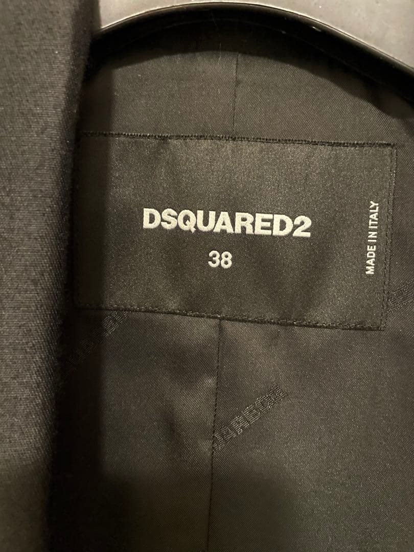 ☆新品同様☆大変お洒落なDSQUARED2 ブラック テーラードジャケット 38