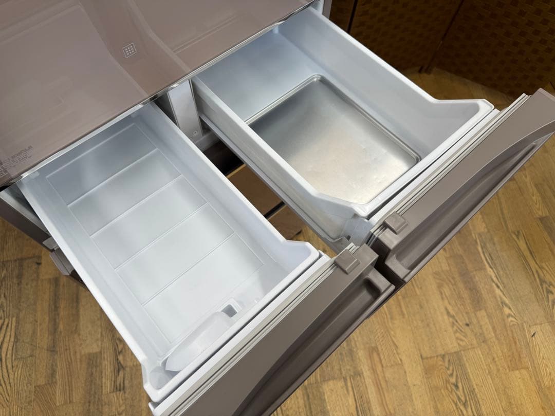 F027 MITSUBISHI ５ドア　冷蔵庫　455L　ガラスドア　右開き