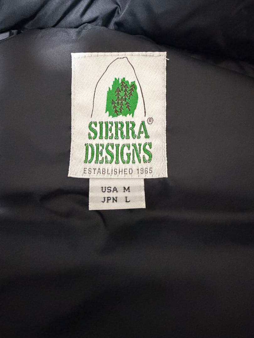 SIERRA DESIGNS ブラックダウンベスト USA M / JPN L
