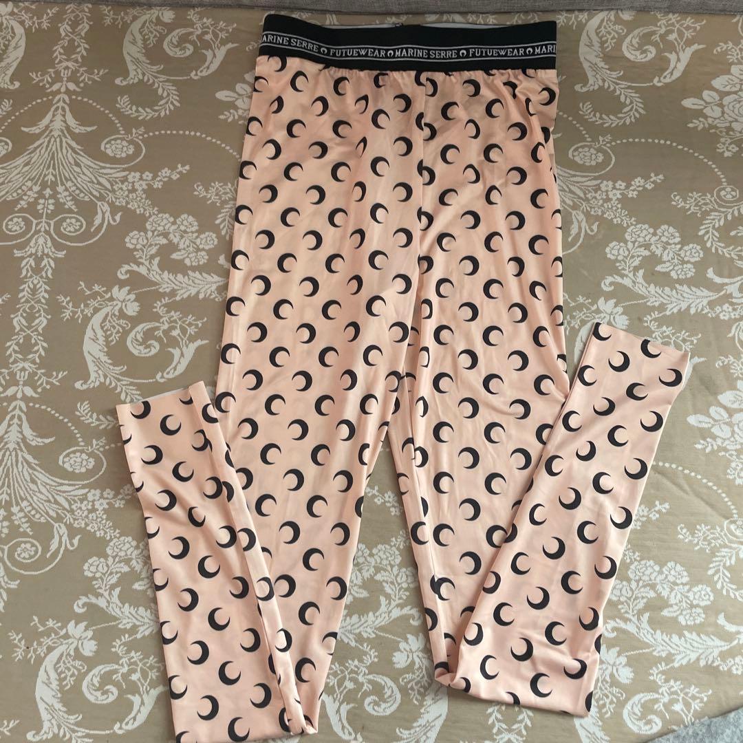 MARINESERRE ムーントップス&レギンスセットピンクベージュ Mサイズ