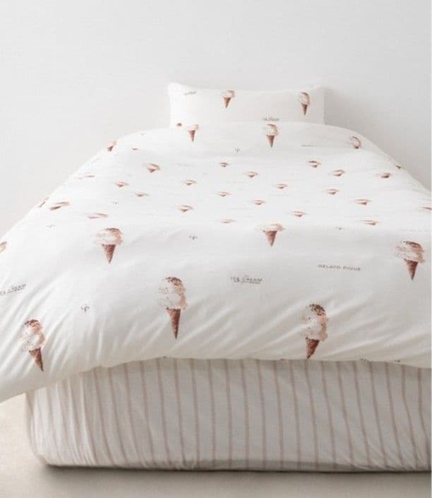 gelato pique　アイス柄　布団カバー3点セット (シングル)