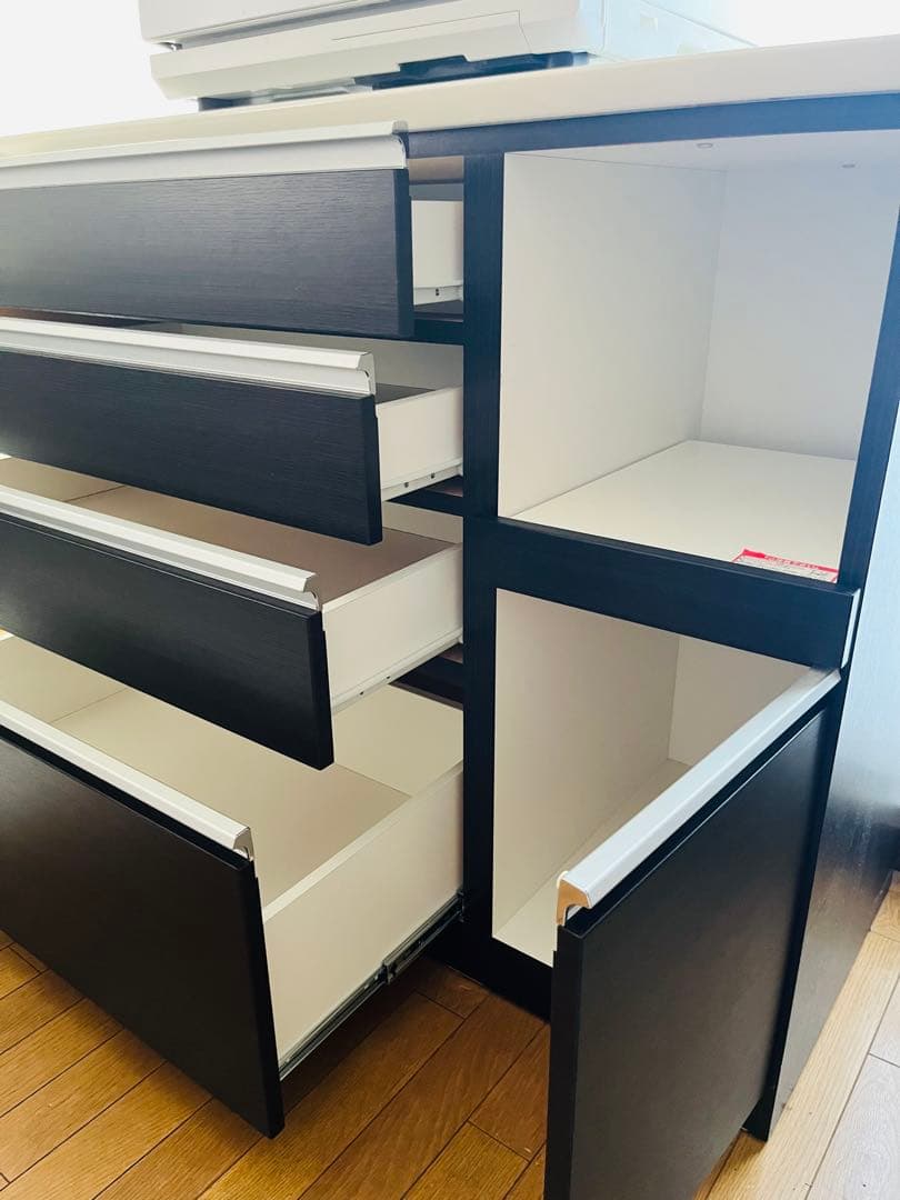 ニトリ キッチンカウンター ダークブラウン （レジューム2SH R DBR）