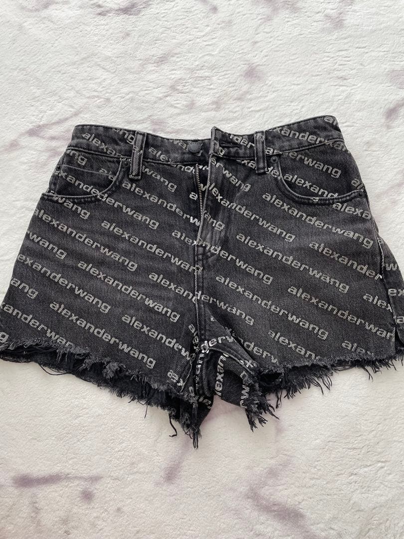 alexanderwang ロゴショートパンツ 25サイズ ブラック
