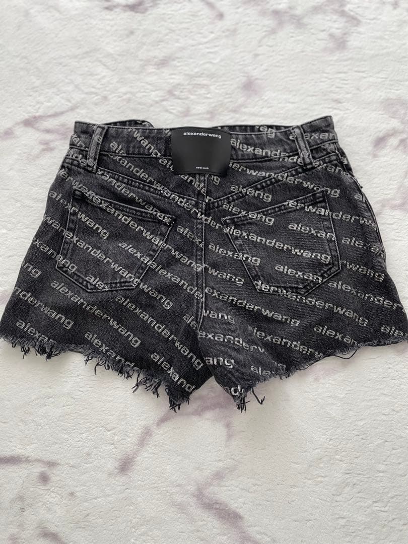 alexanderwang ロゴショートパンツ 25サイズ ブラック