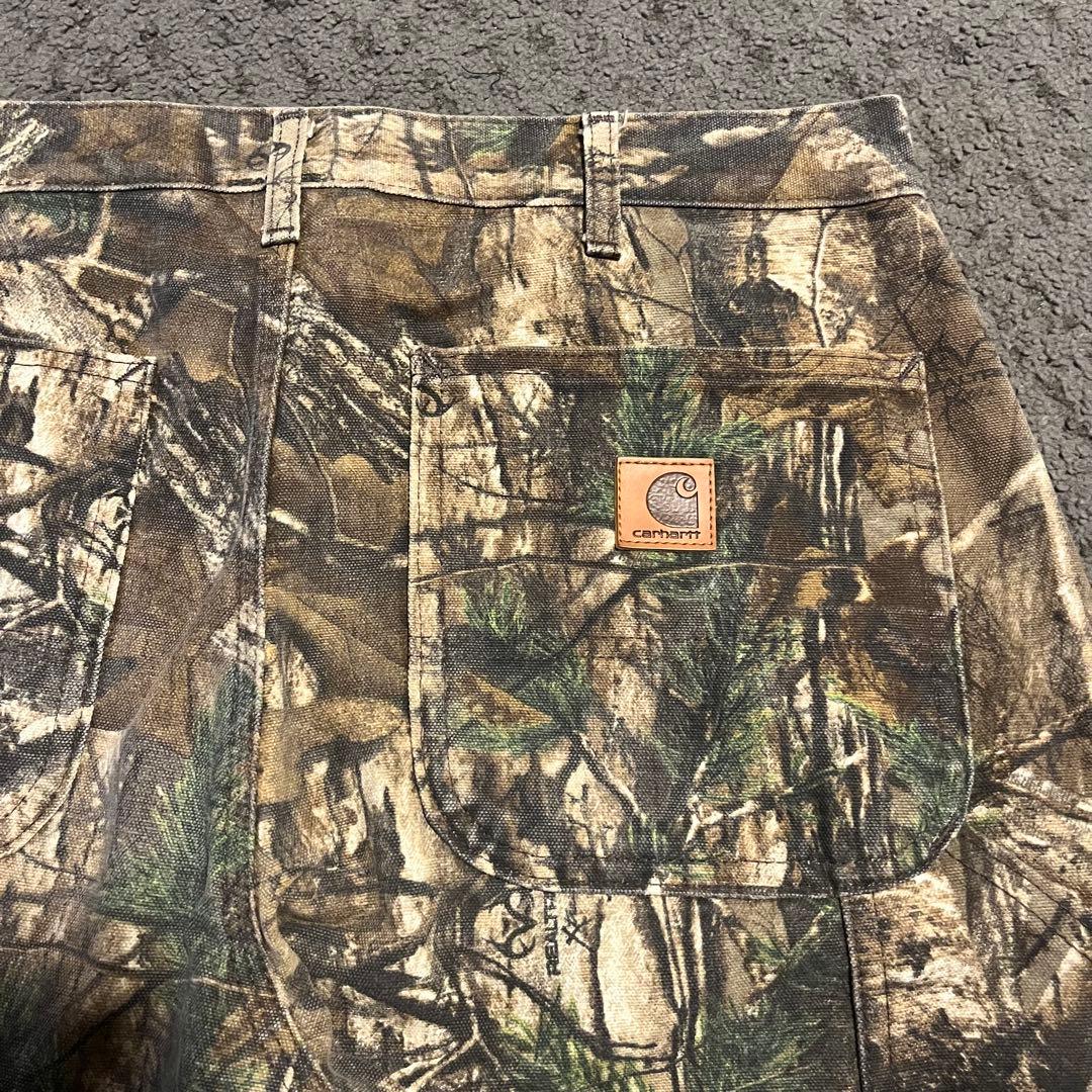 Carhartt リアルツリー　カモ　ワークパンツ　USA製　革タグ