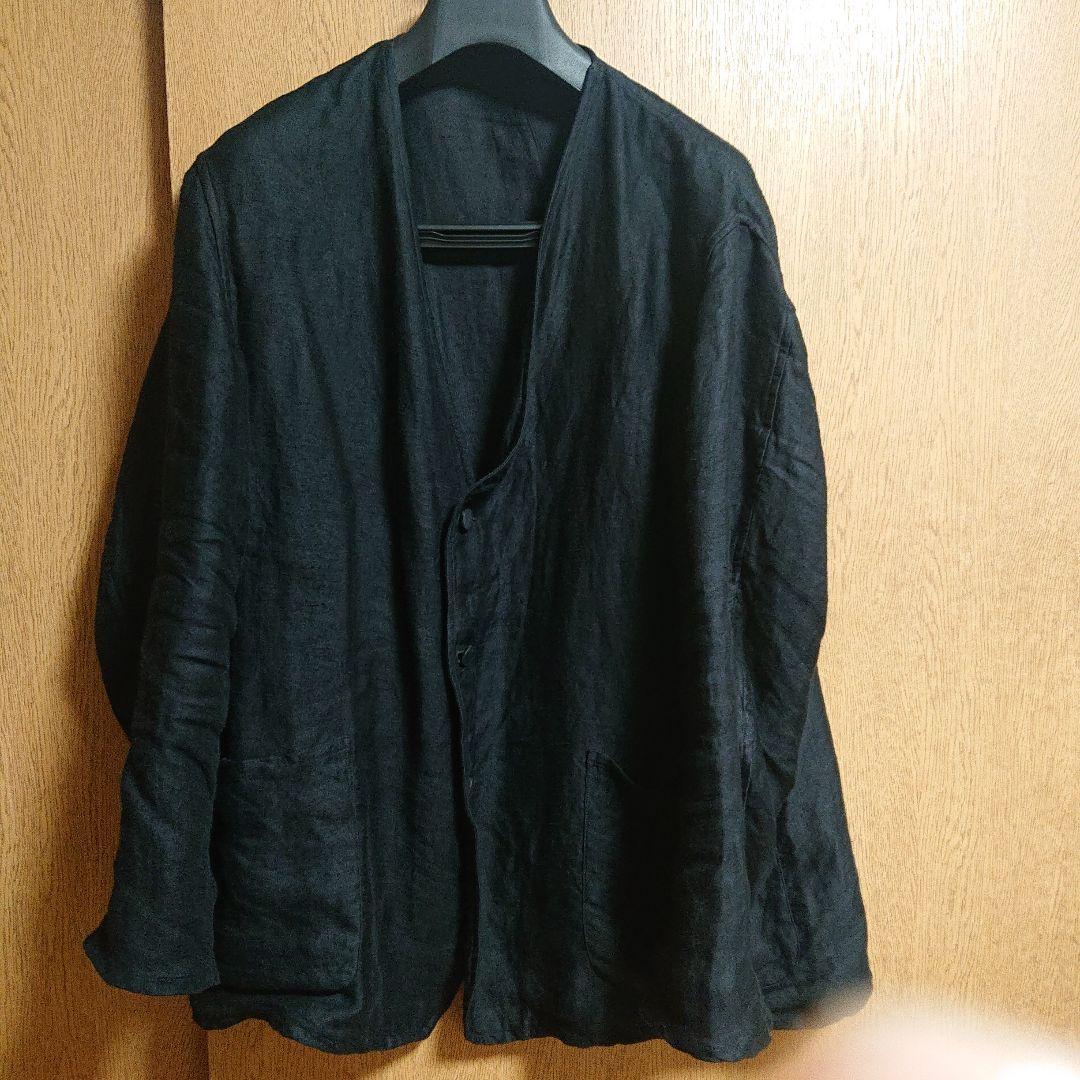 25SS COMOLI 　リネンサテン ノーカラージャケット