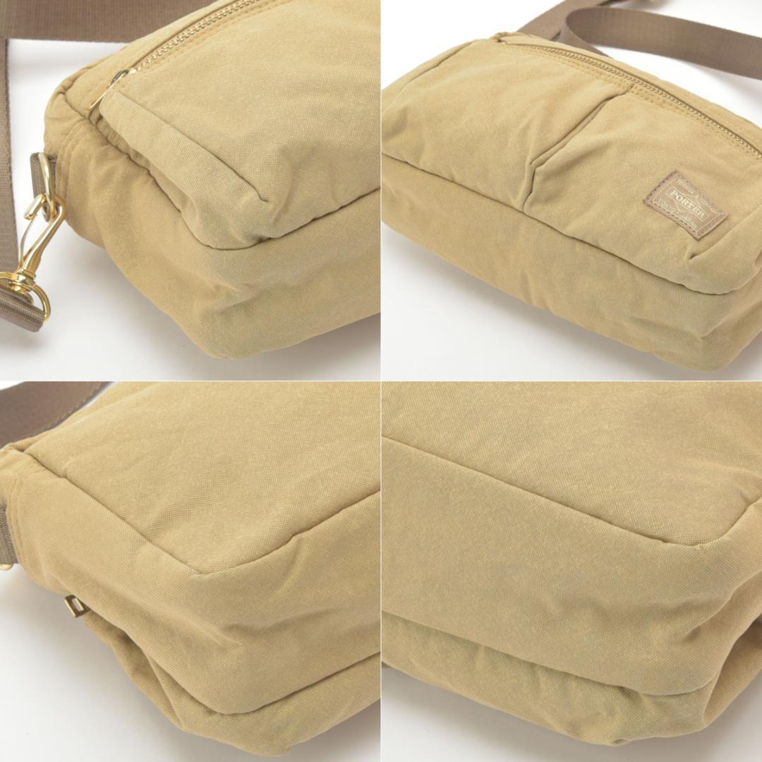未使用同様◇ポーター ドラフト ショルダーバッグ ナイロン ベージュ吉田カバン
